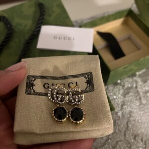 Gucci Gold and Black Earrings